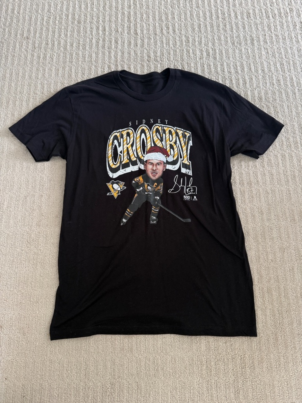 Black Sidney Crosby Graphic Tee - NHL Player Design